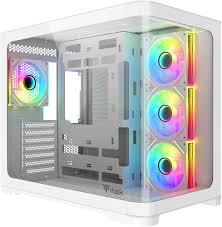 Case DARK CAVE CURVED - Gaming Tower Bianco